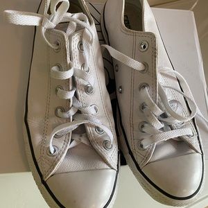 White leather Converse
